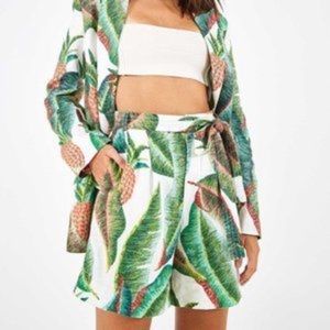 FARM RIO tropical linen shorts